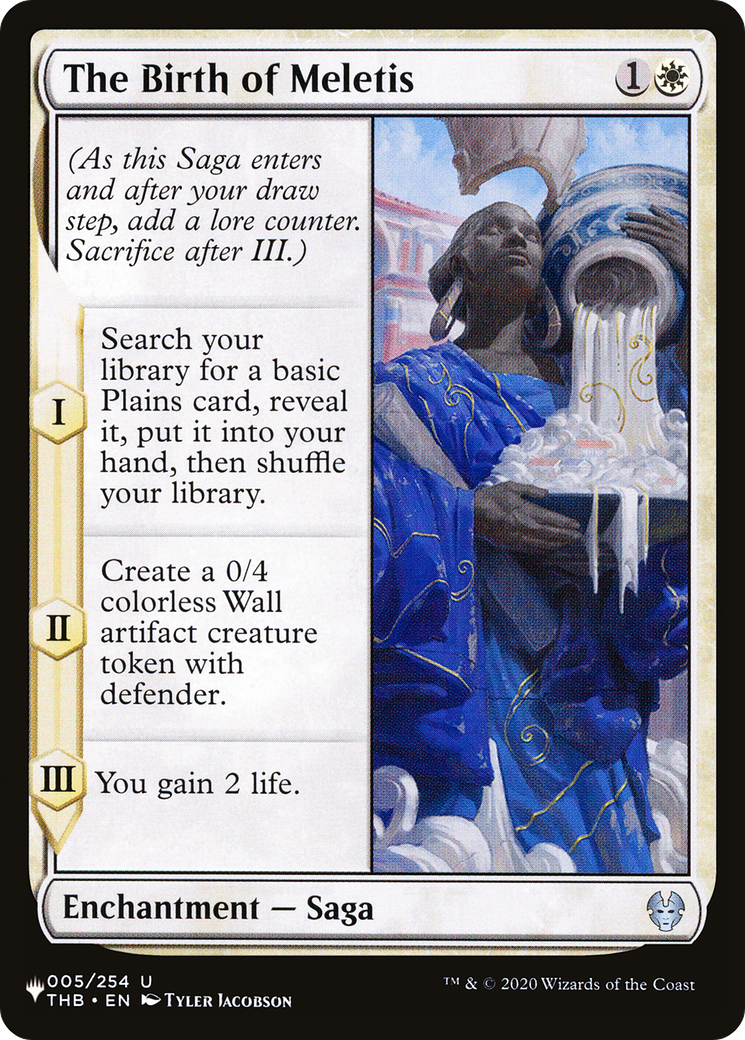 The Birth of Meletis (THB-5) - The List