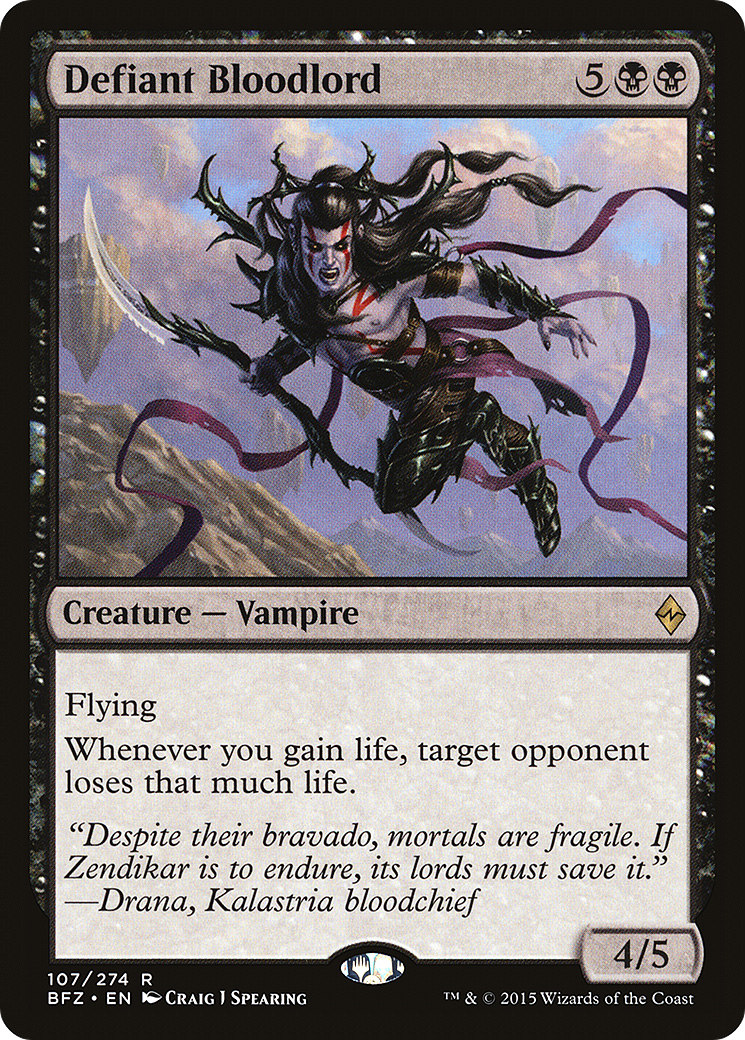 Defiant Bloodlord (107) - Battle for Zendikar