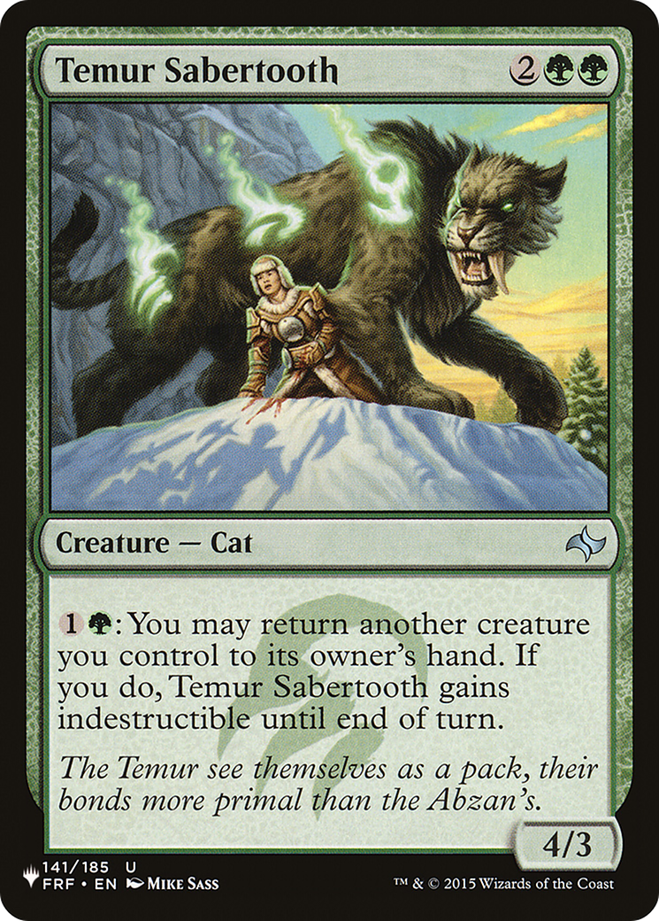 Temur Sabertooth (FRF-141) - The List