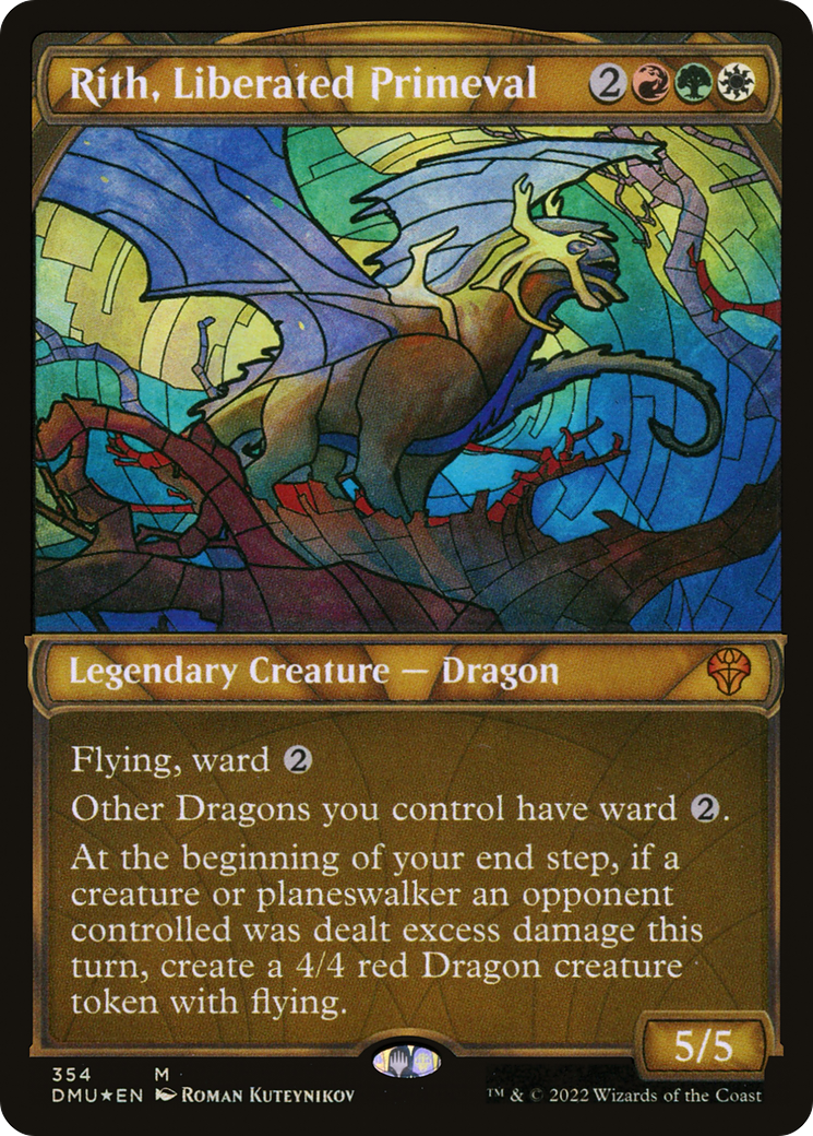 Rith, Liberated Primeval (Textured Foil) (Showcase) (354) Foil - Dominaria United