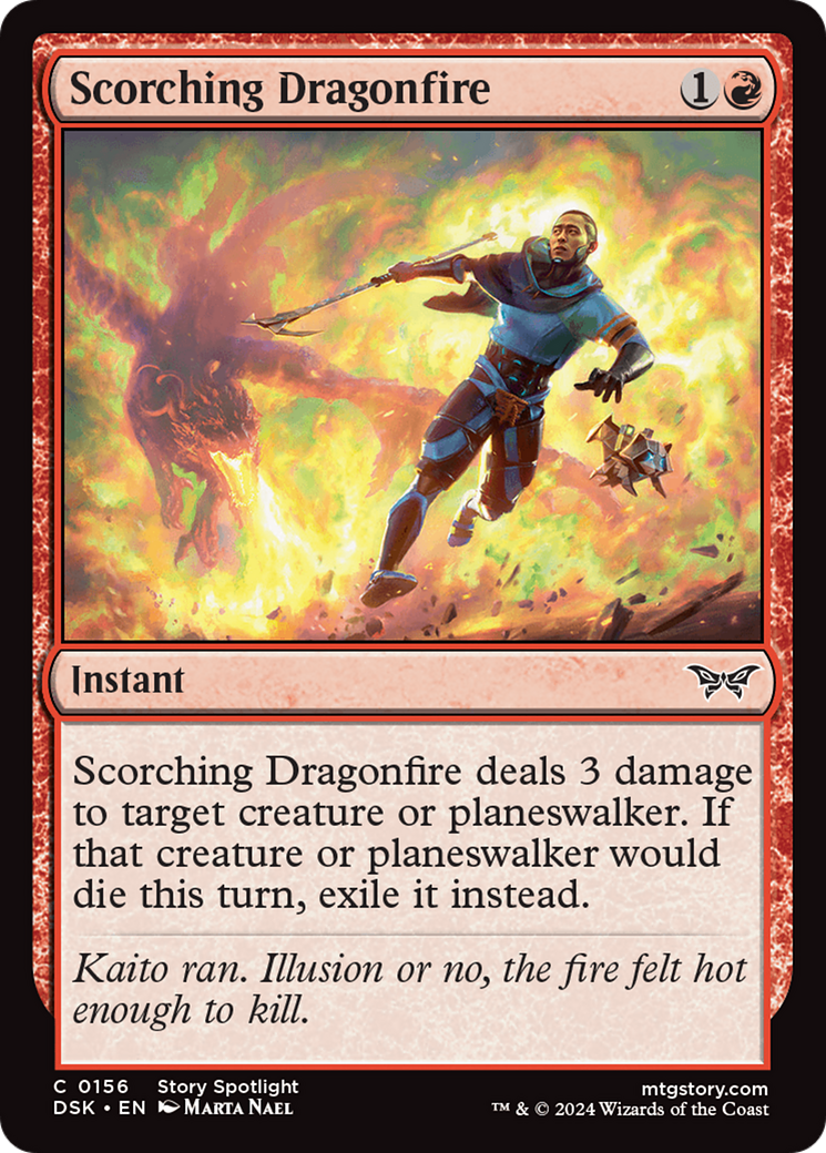 Scorching Dragonfire (156) Foil - Duskmourn: House of Horror