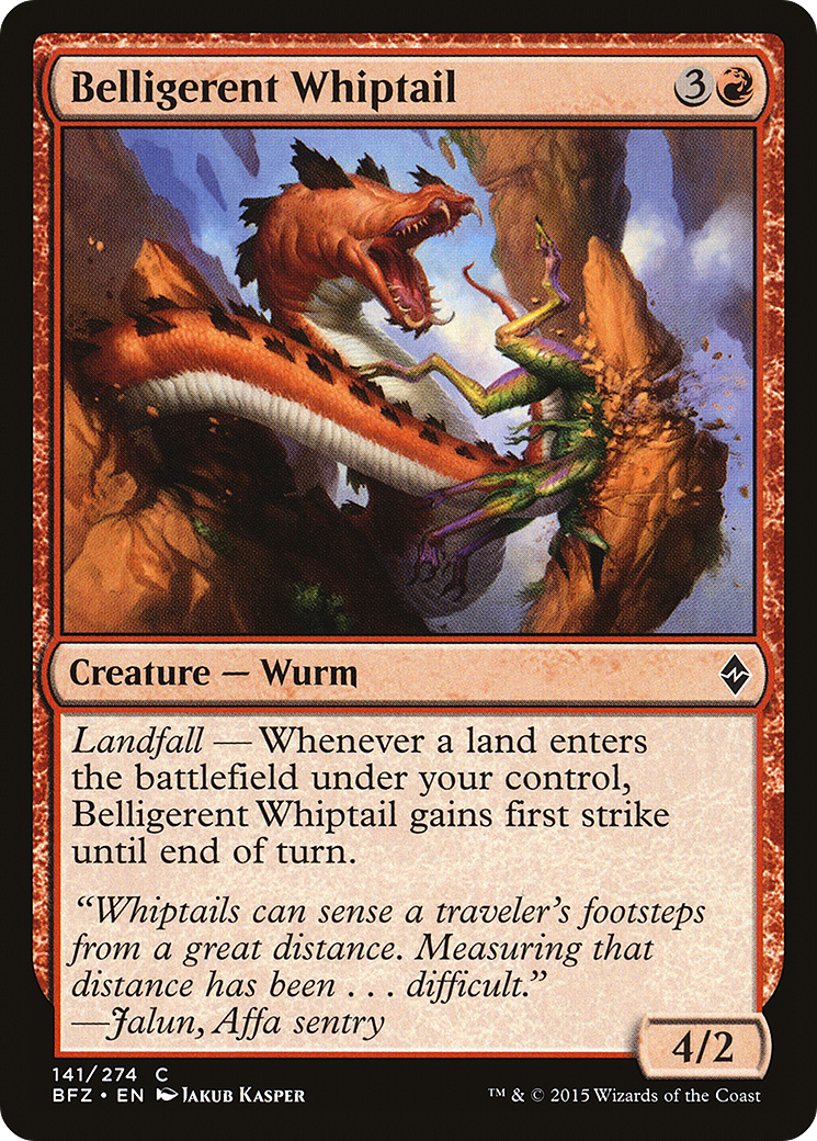 Belligerent Whiptail (141) Foil - Battle for Zendikar