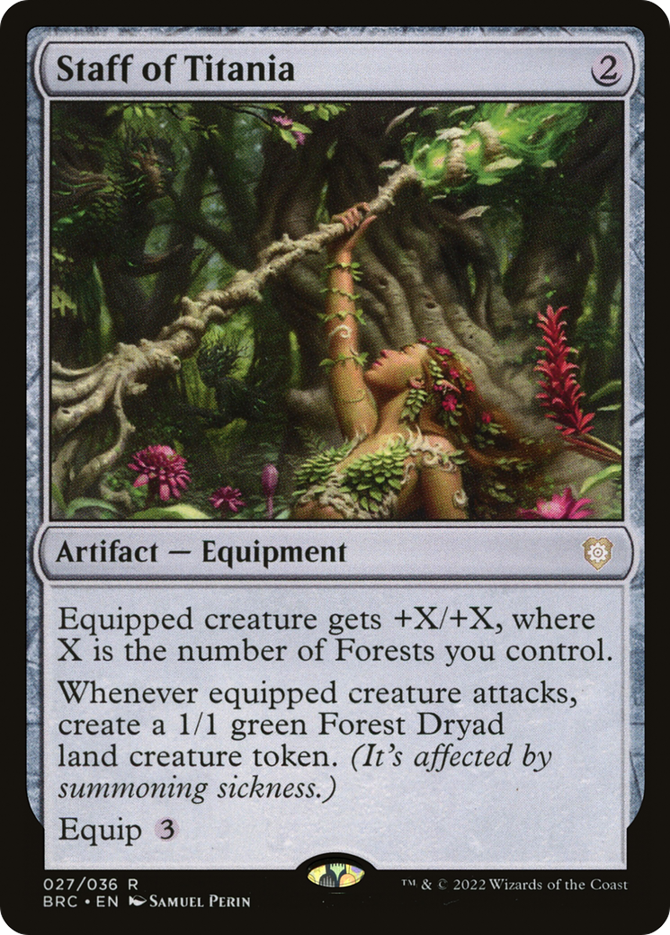 Staff of Titania (027) Foil - The Brothers' War Commander