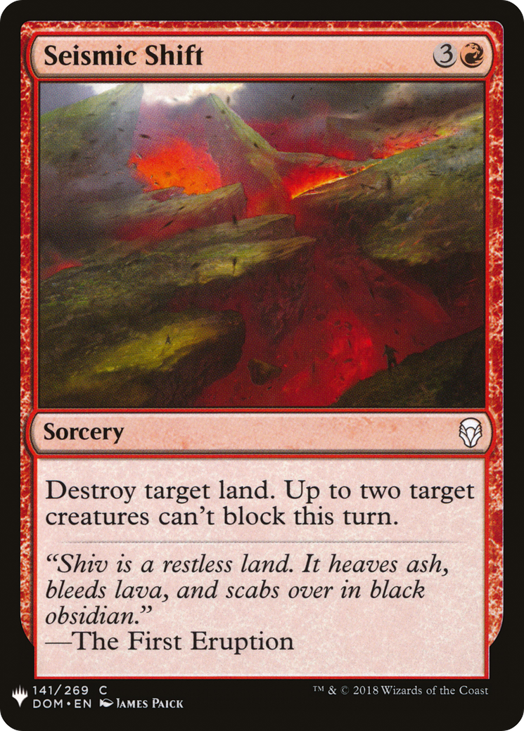 Seismic Shift (DOM-141) - The List