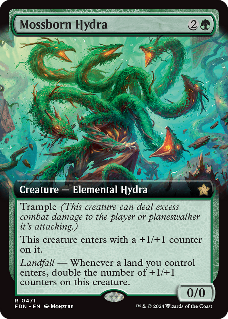 Mossborn Hydra (Extended Art) (471) - Foundations