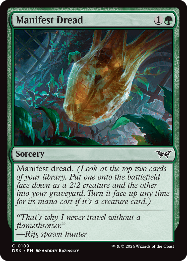 Manifest Dread (189) Foil - Duskmourn: House of Horror