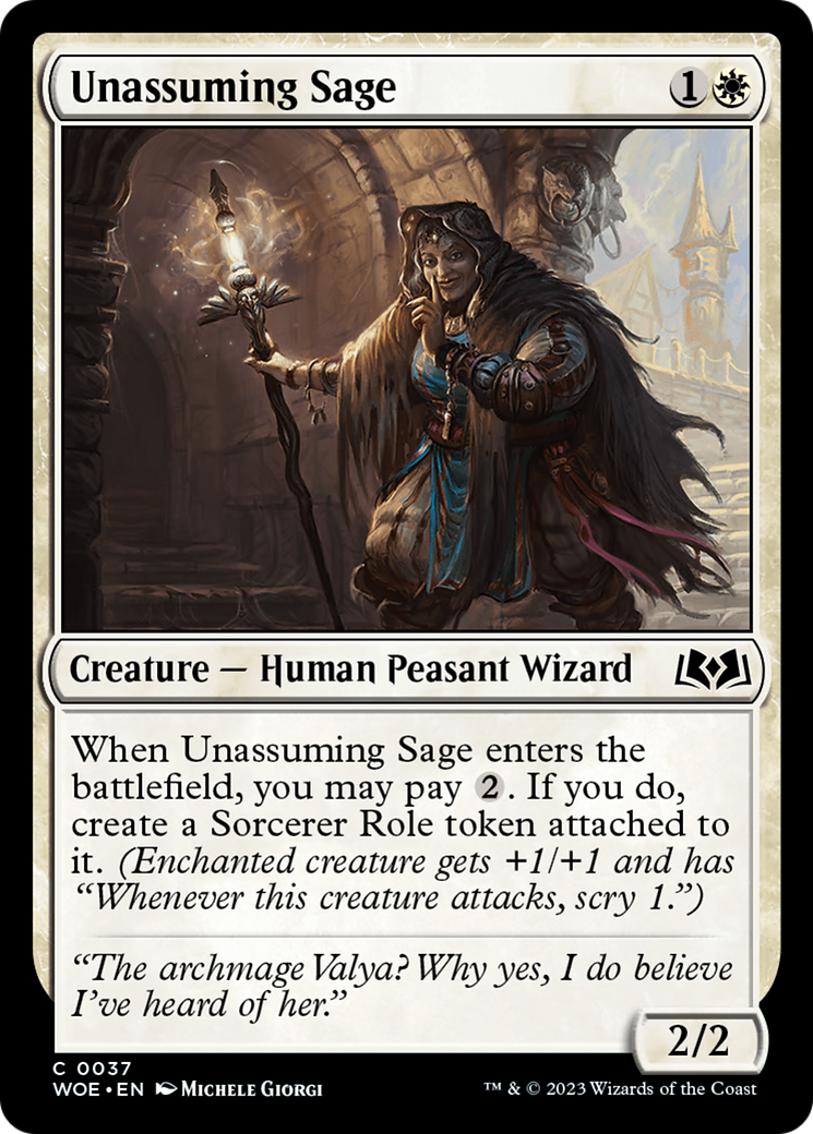 Unassuming Sage (037) Foil - Wilds of Eldraine