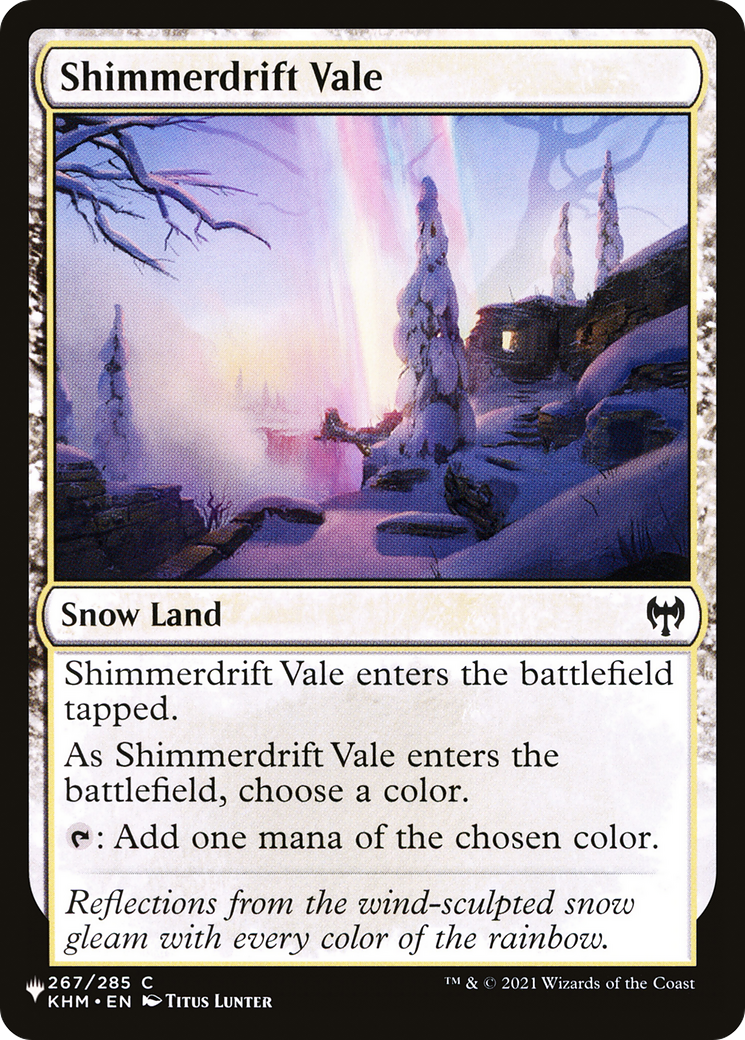 Shimmerdrift Vale (KHM-267) - The List