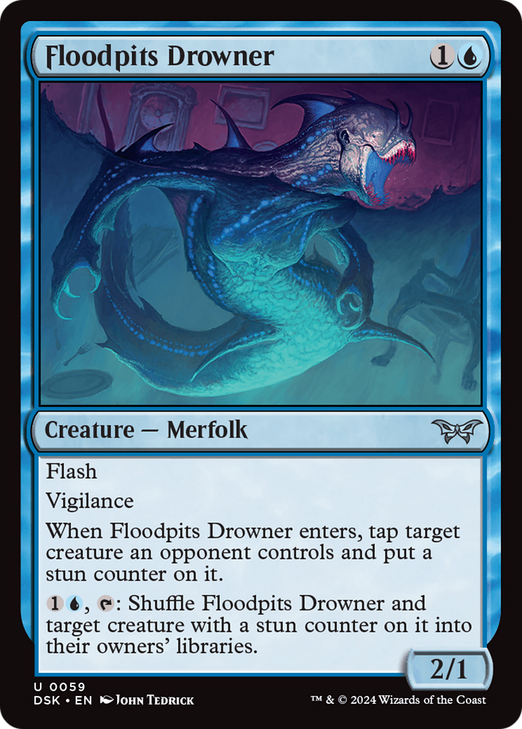 Floodpits Drowner (059) Foil - Duskmourn: House of Horror