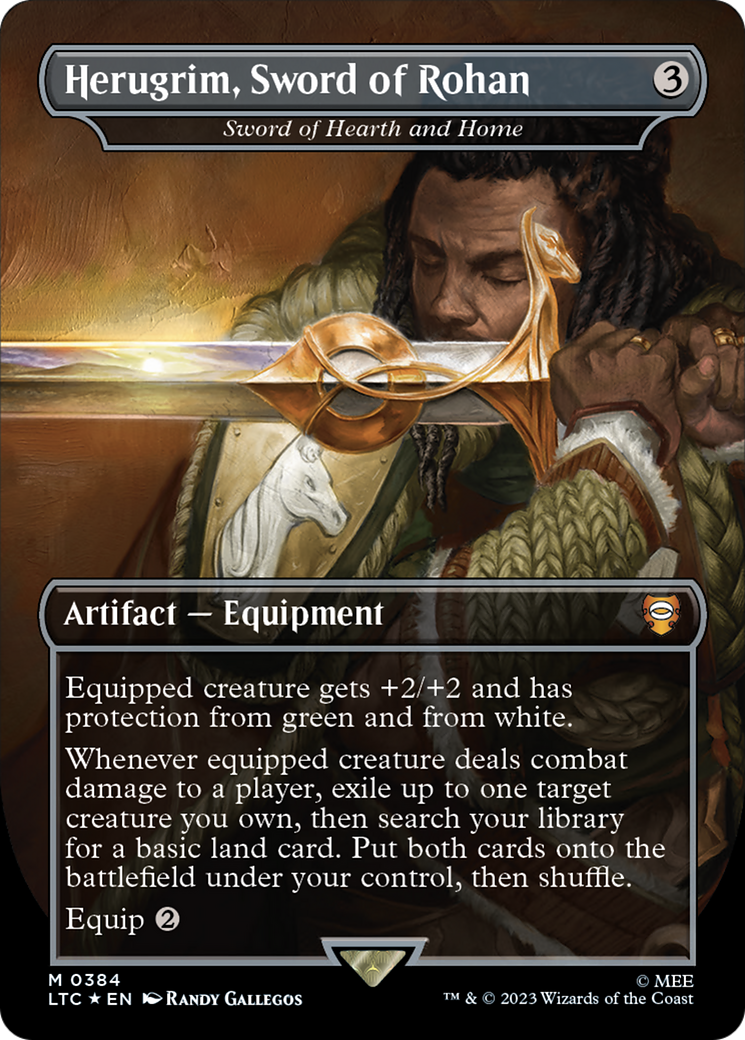 Herugrim, Sword of Rohan – Sword of Hearth and Home (Surge Foil) (384) Foil - Tales of Middle-earth Commander