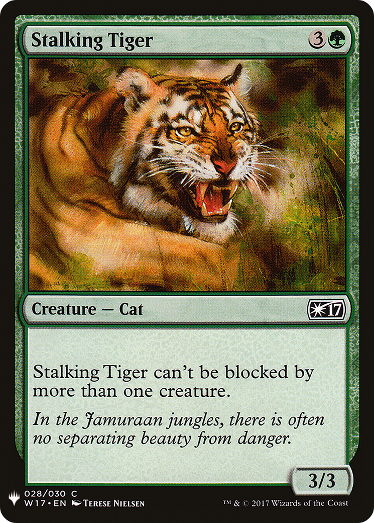 Stalking Tiger (W17-28) - The List