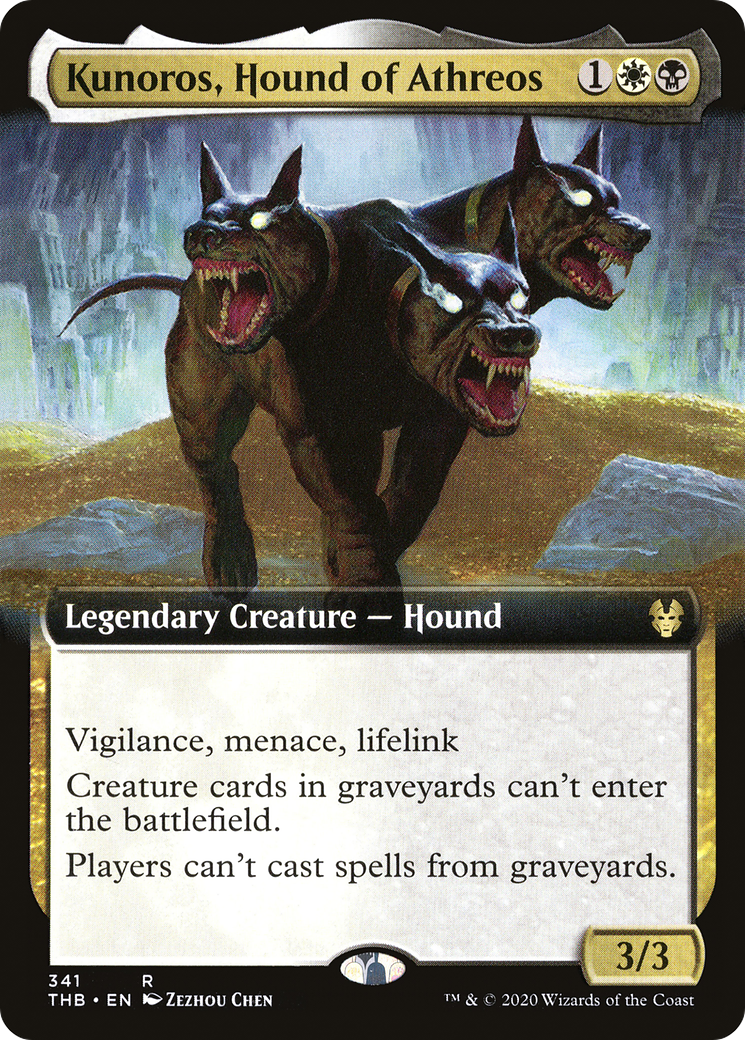 Kunoros, Hound of Athreos (Extended Art) (341) Foil - Theros Beyond Death