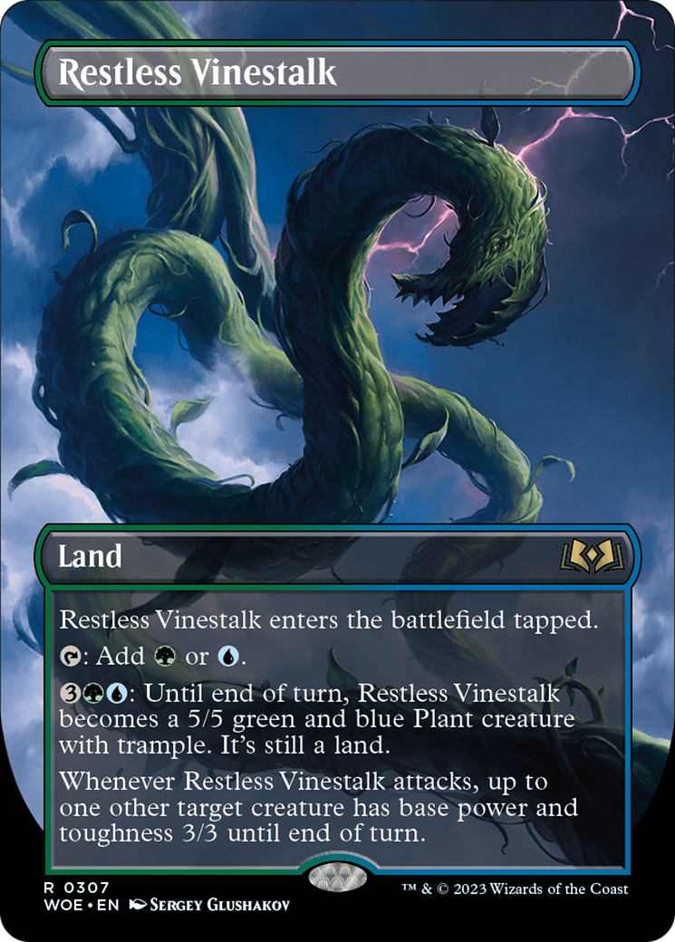 Restless Vinestalk (Borderless) (307) Foil - Wilds of Eldraine