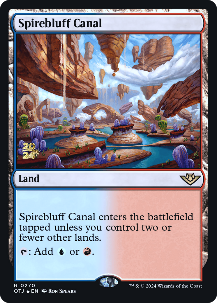 Spirebluff Canal (OTJ) (270) Foil - Outlaws of Thunder Junction Promos