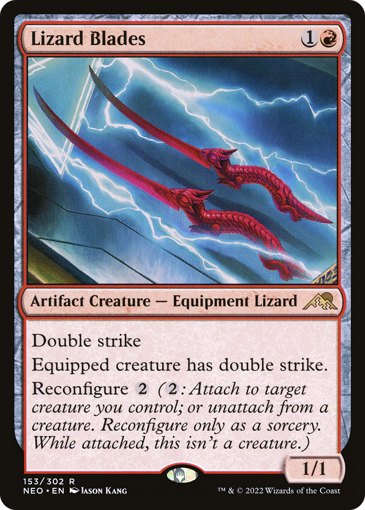Lizard Blades (153) Foil - Kamigawa: Neon Dynasty