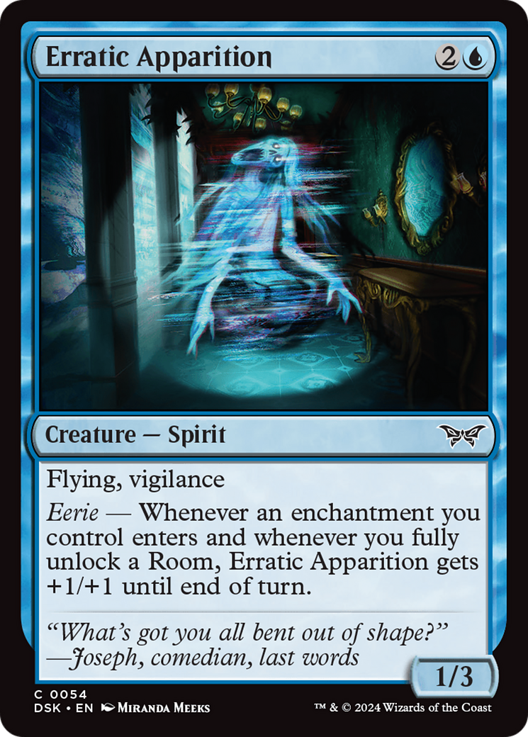 Erratic Apparition (054) Foil - Duskmourn: House of Horror
