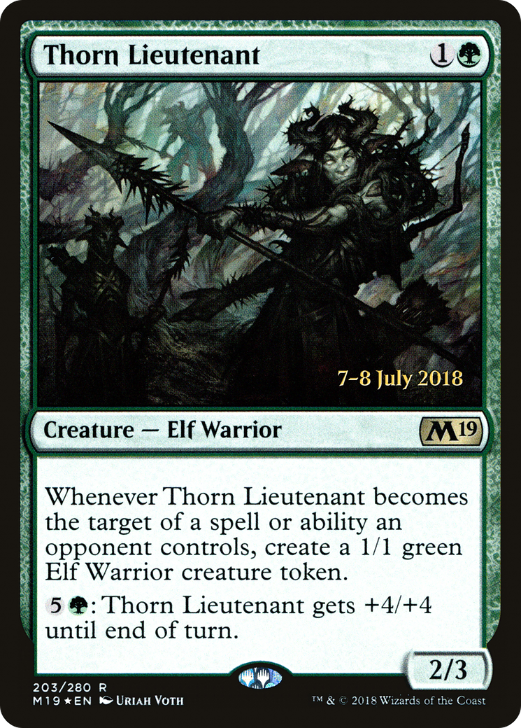 Thorn Lieutenant (203) Foil - Core Set 2019 Promos