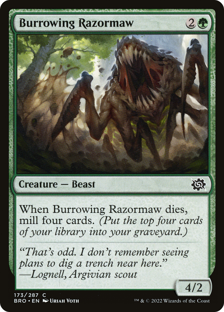 Burrowing Razormaw (173) Foil - The Brothers' War