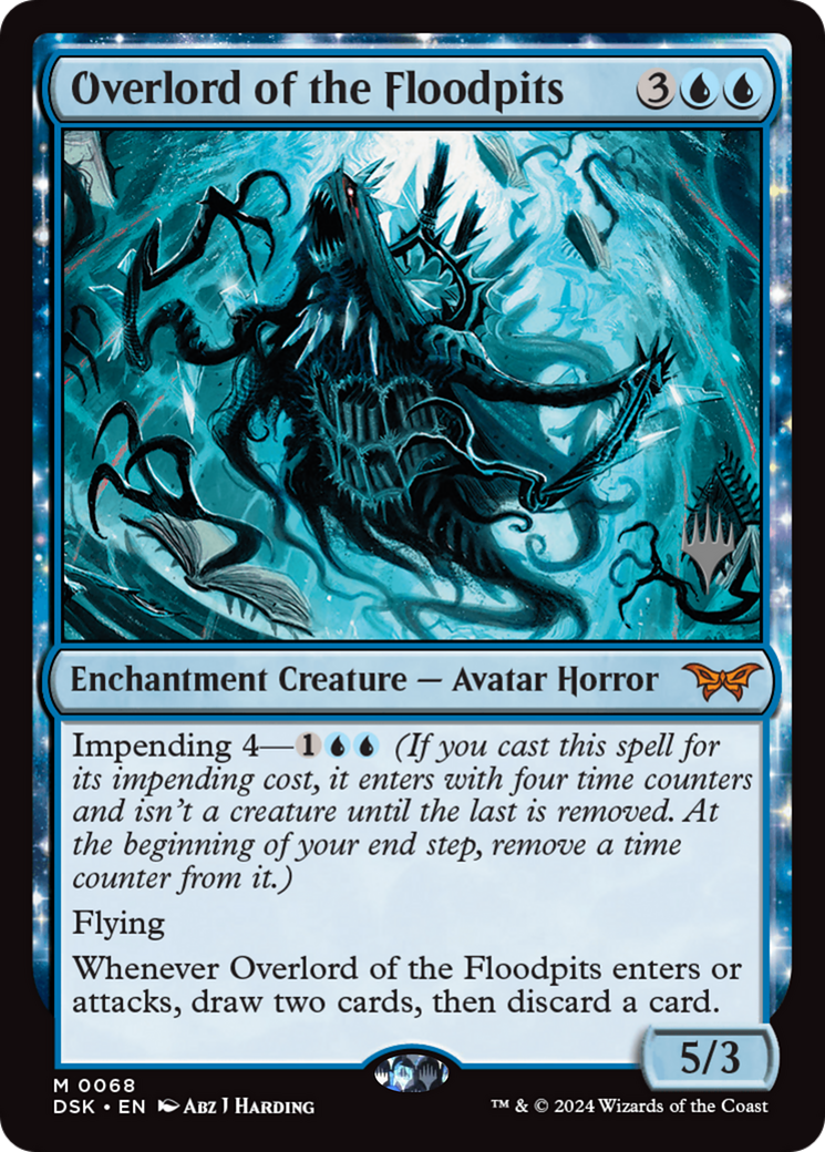 Overlord of the Floodpits (068) Foil - Duskmourn: House of Horror Promos