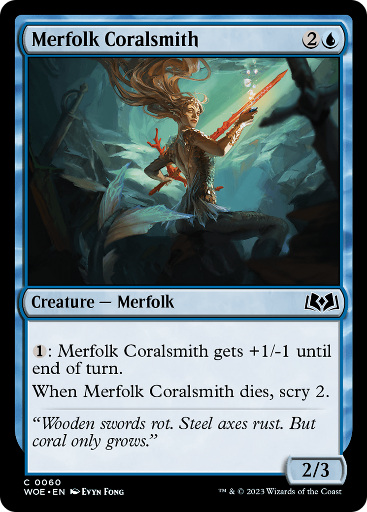 Merfolk Coralsmith (060) Foil - Wilds of Eldraine