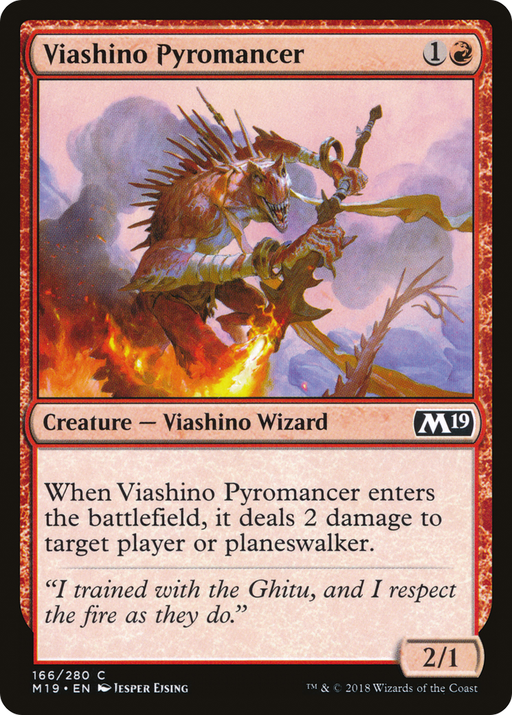 Viashino Pyromancer (166) - Core Set 2019