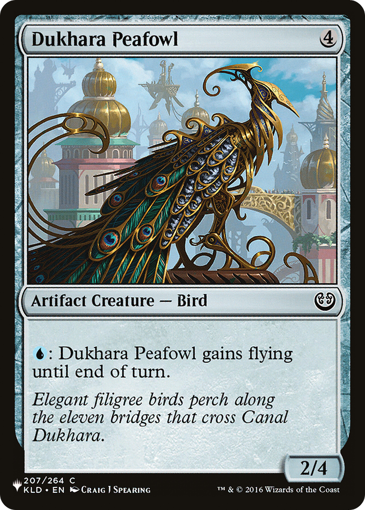 Dukhara Peafowl (KLD-207) - The List