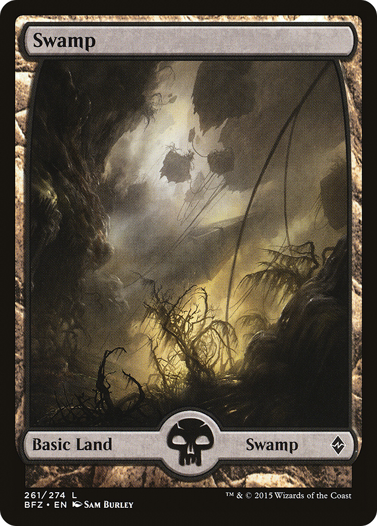 Swamp – Full Art (261) Foil - Battle for Zendikar