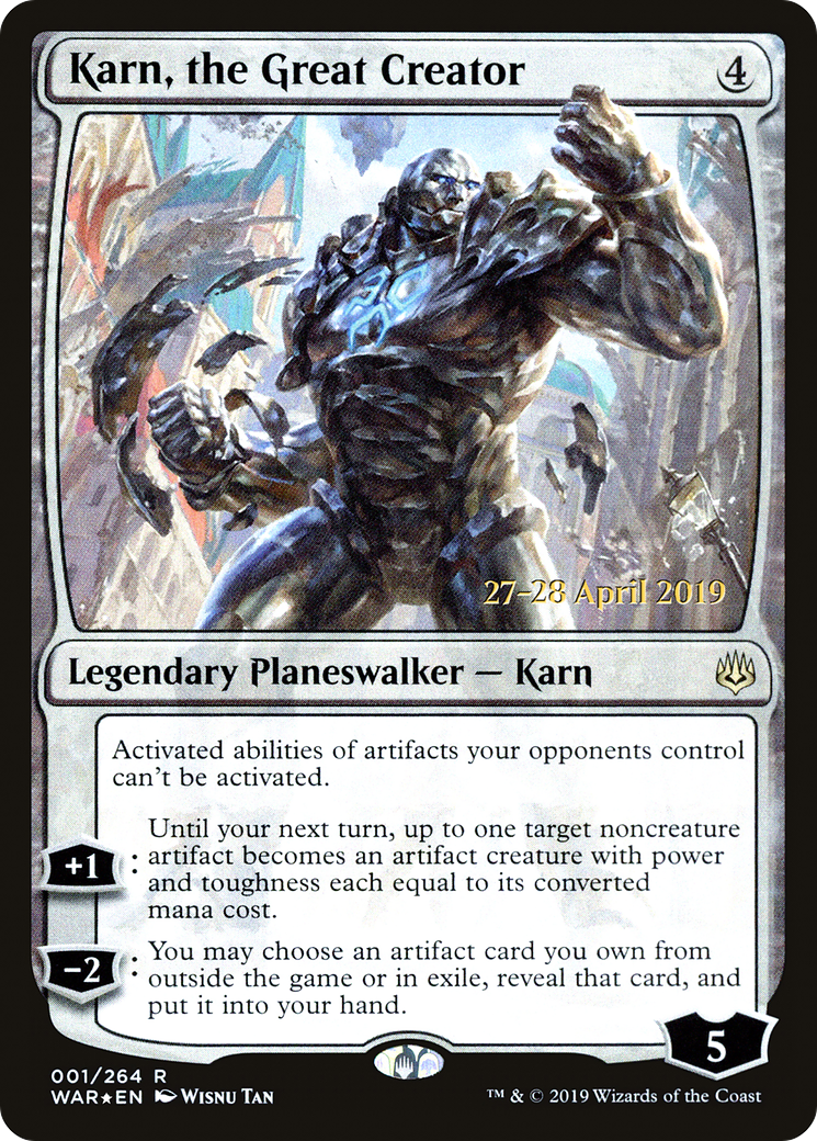 Karn, the Great Creator (01s) Foil - War of the Spark Promos