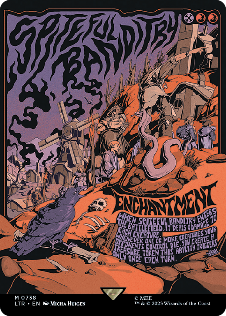 Spiteful Banditry (Borderless Poster) (738) Foil - The Lord of the Rings: Tales of Middle-earth