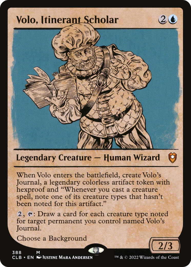 Volo, Itinerant Scholar (Showcase) (388) Foil - Commander Legends: Battle for Baldur's Gate