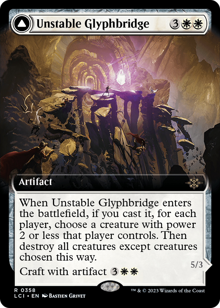 Unstable Glyphbridge (Extended Art) (358) Foil - The Lost Caverns of Ixalan