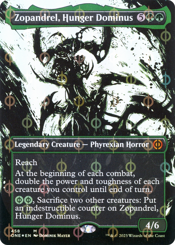 Zopandrel, Hunger Dominus (Showcase) (Step-and-Compleat Foil) (Showcase) (458) Foil - Phyrexia: All Will Be One