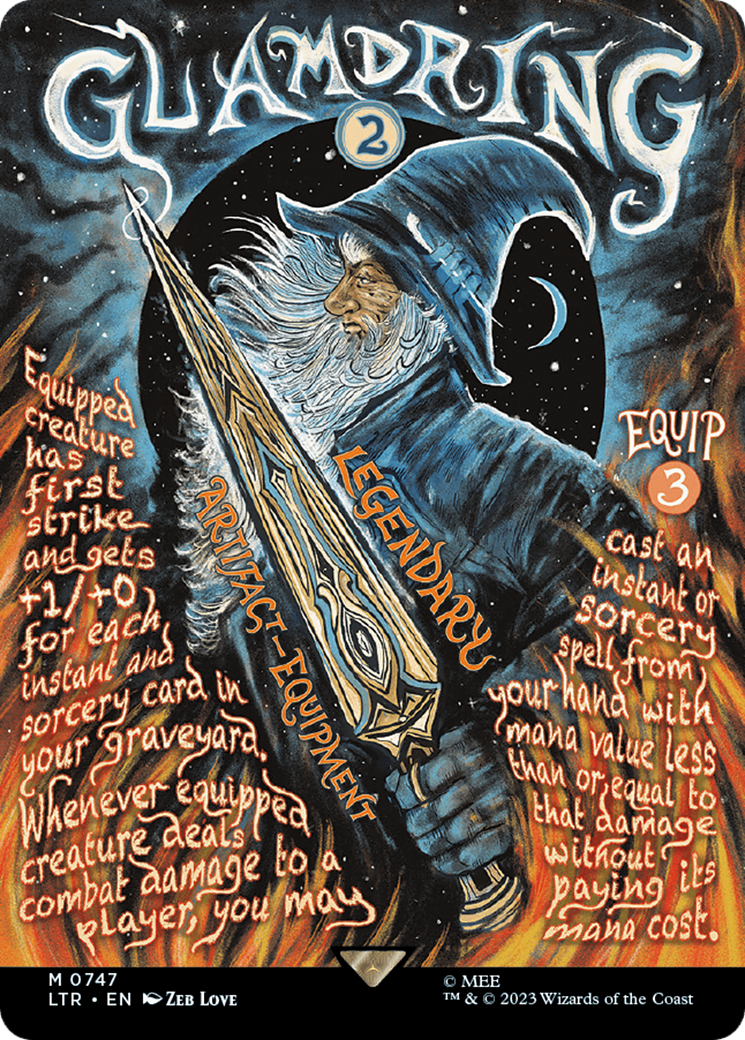 Glamdring (Borderless Poster) (747) Foil - The Lord of the Rings: Tales of Middle-earth