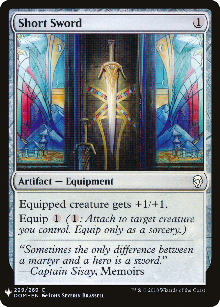 Short Sword (DOM-229) - The List