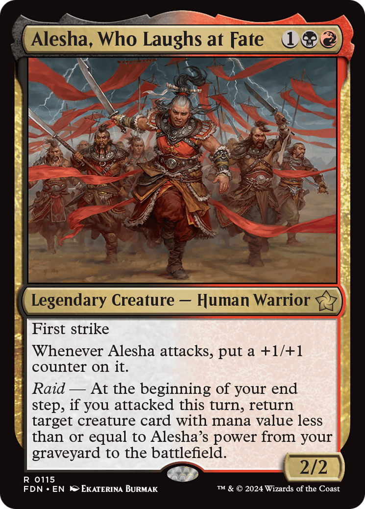 Alesha, Who Laughs at Fate (115) Foil - Foundations