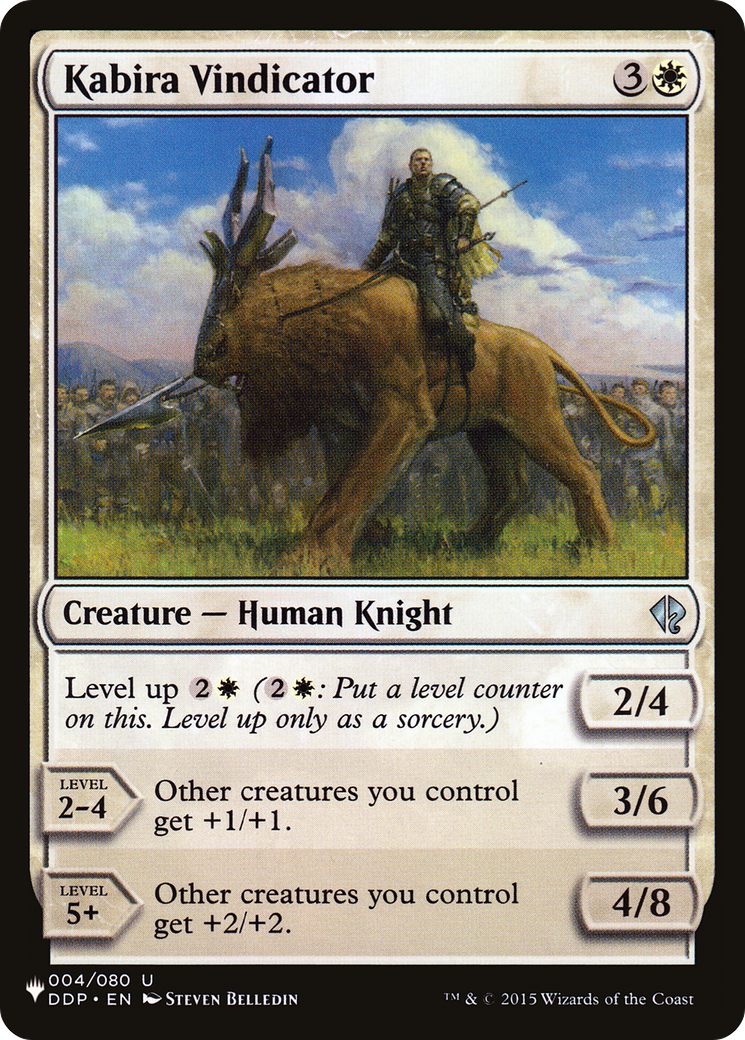 Kabira Vindicator (DDP-4) - The List