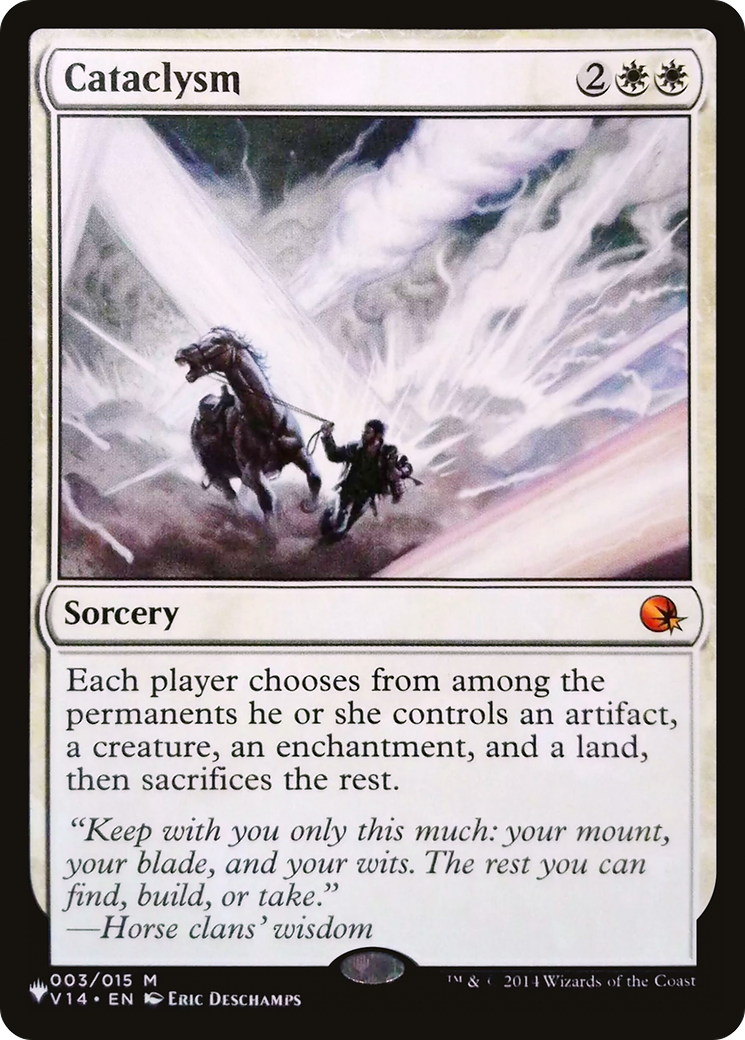 Cataclysm (V14-3) - The List