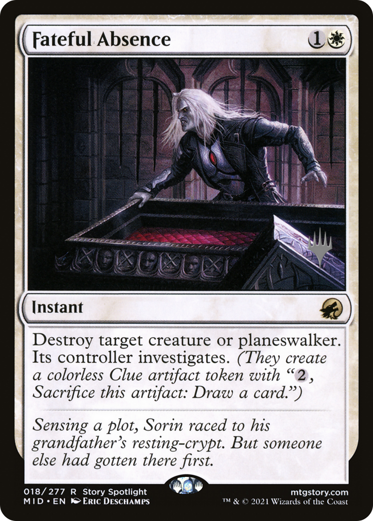 Fateful Absence (18p) Foil - Innistrad: Midnight Hunt Promos