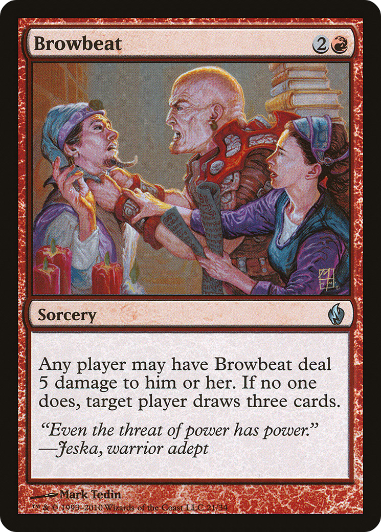 Browbeat (021) Foil - Premium Deck Series: Fire and Lightning