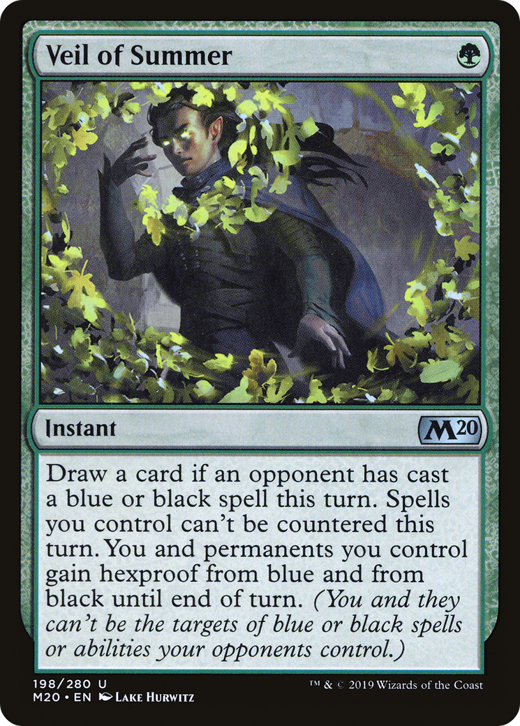 Veil of Summer (198) Foil - Core Set 2020
