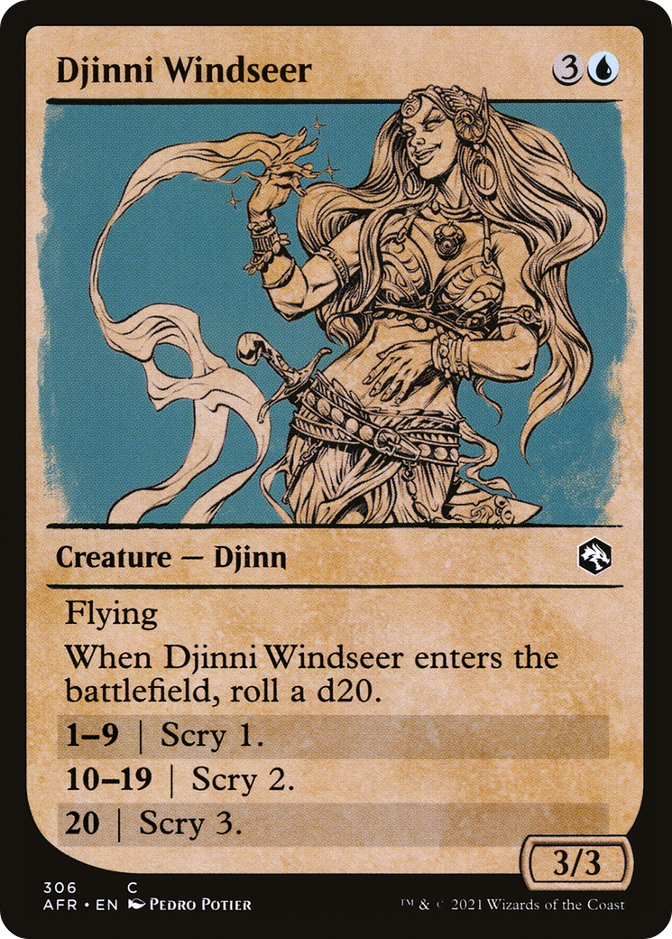 Djinni Windseer (Showcase) (306) Foil - Adventures in the Forgotten Realms
