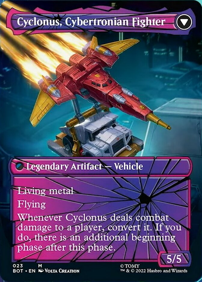 Cyclonus, the Saboteur // Cyclonus, Cybertronian Fighter (Shattered Glass) (023) Foil - Transformers