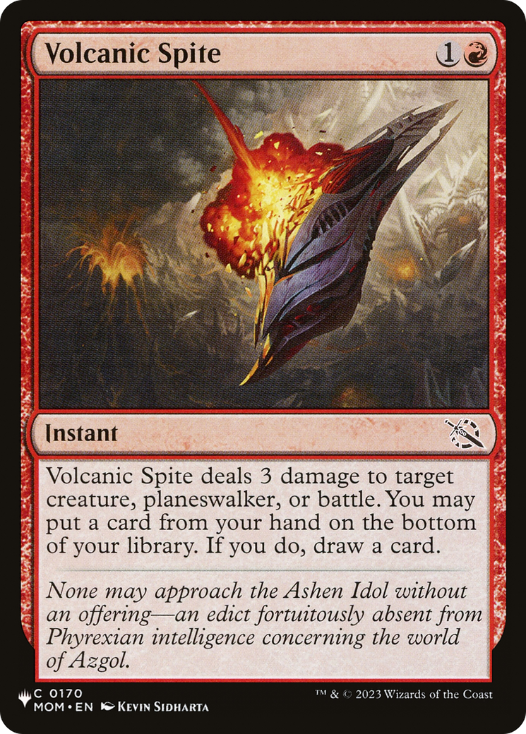 Volcanic Spite (MOM-170) - The List