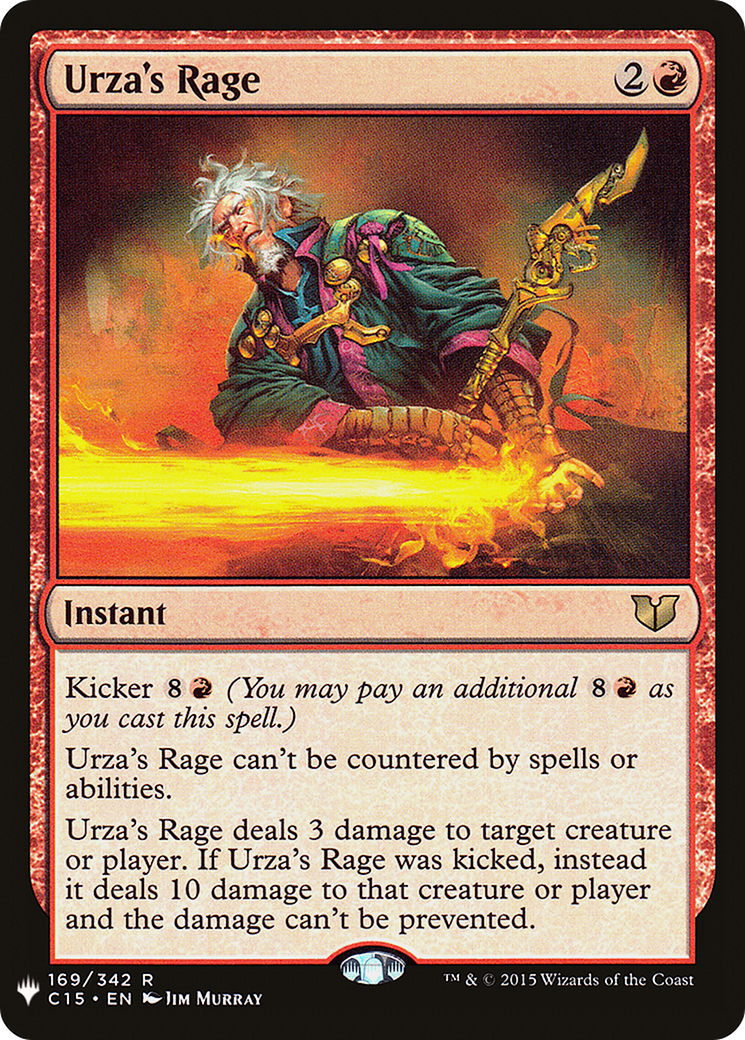 Urza's Rage (C15-169) - The List