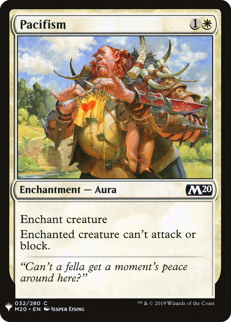 Pacifism (M20-32) - The List