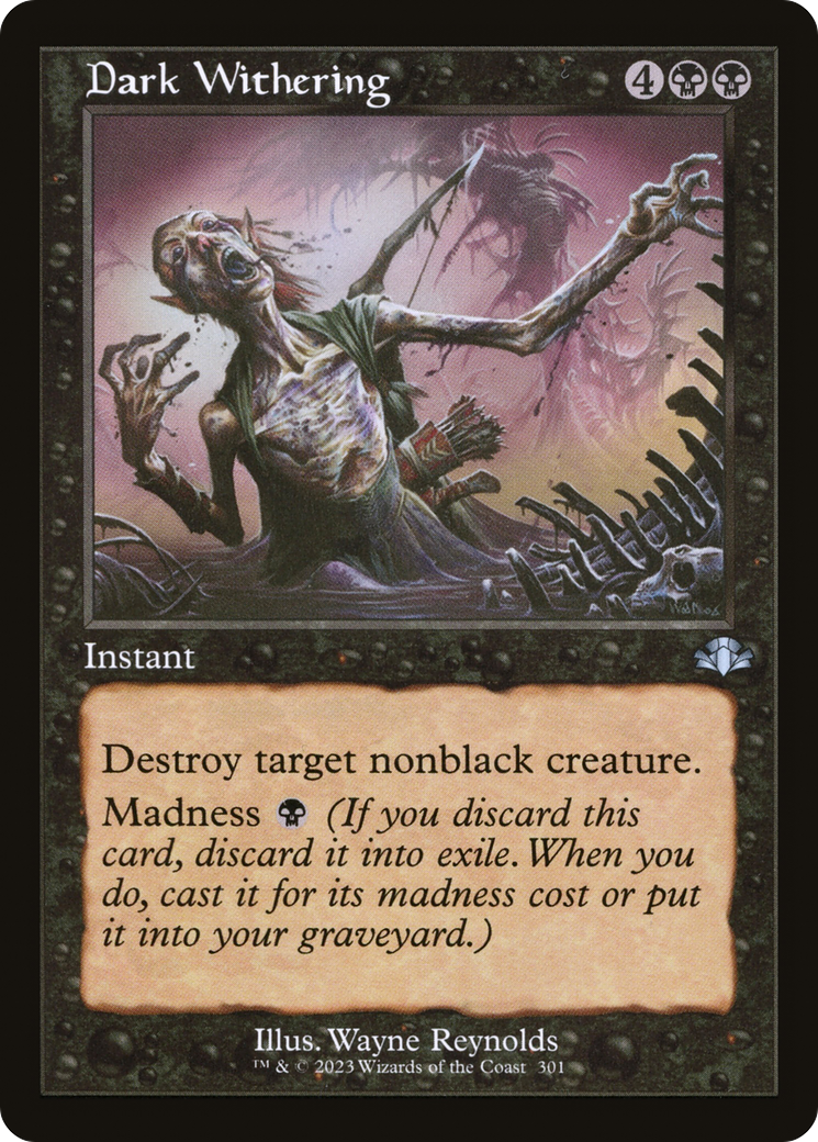 Dark Withering (Retro) (301) Foil - Dominaria Remastered