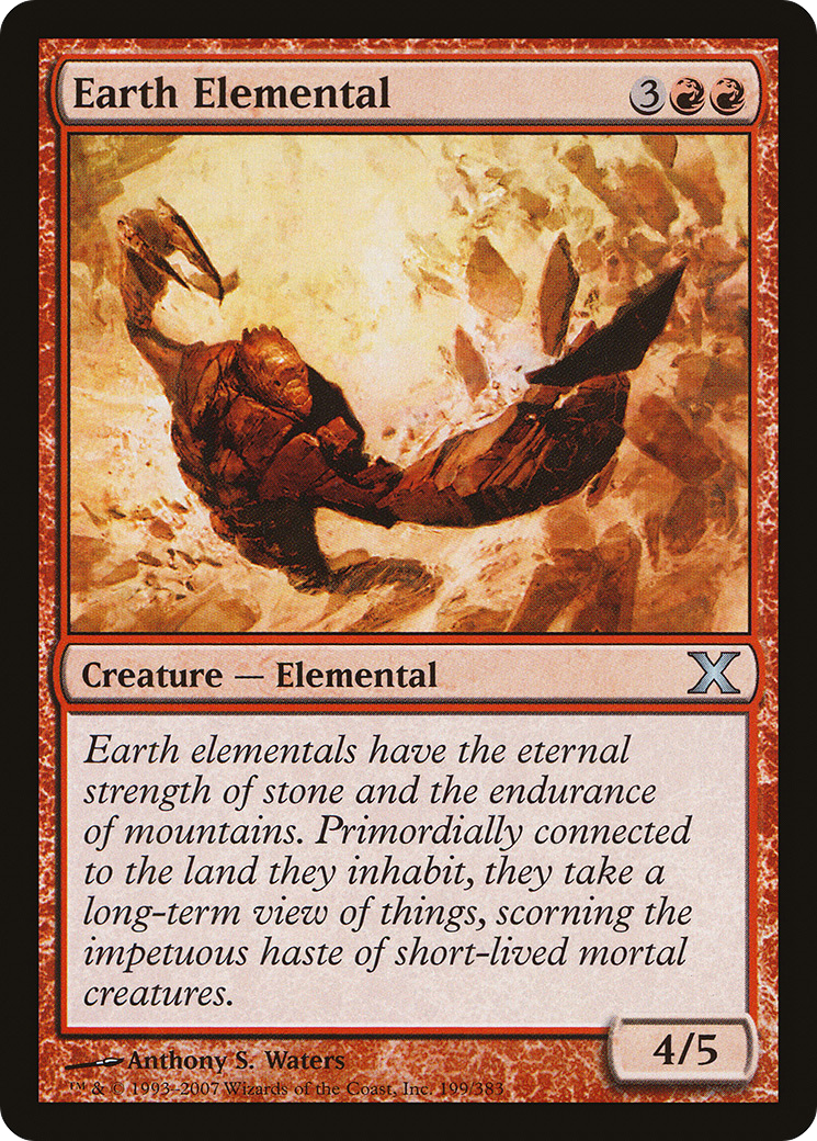 Earth Elemental (199) Foil - Tenth Edition