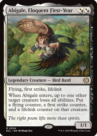 Abigale, Eloquent First-Year (Promo Pack) (204) Foil - Lorwyn Eclipsed