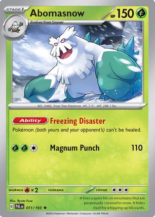 Abomasnow (11) Reverse Holofoil - Paldea Evolved