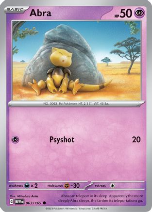 Abra (63) Reverse Holofoil - 151
